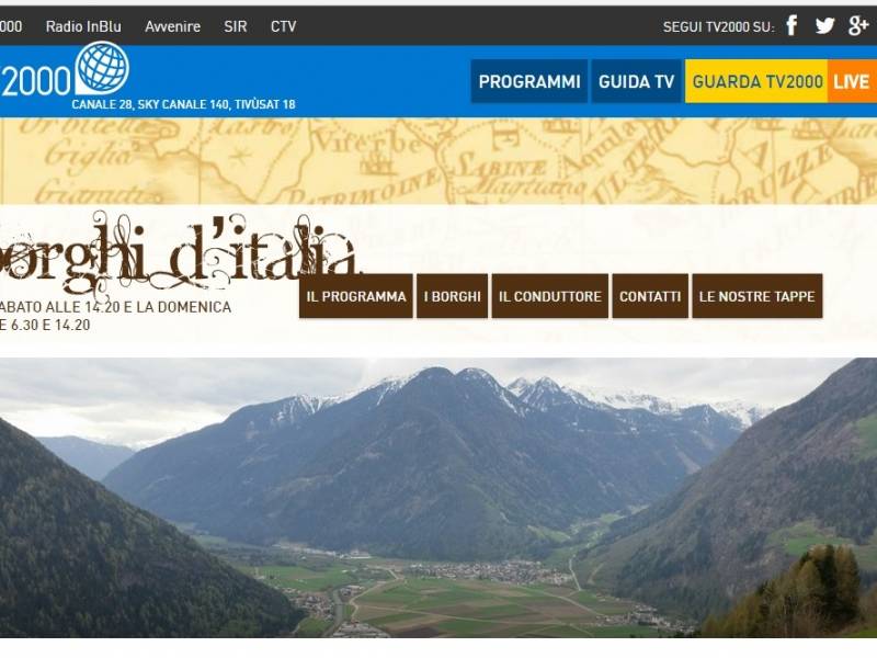 Parco: 33 Borghi d'Italia a Palazzo Firenze con TV2000