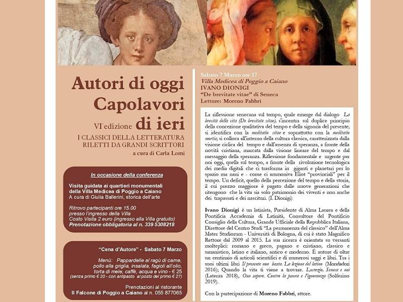 Parco: De brevitate vitae di Seneca nella villa medicea di Poggio a Caiano