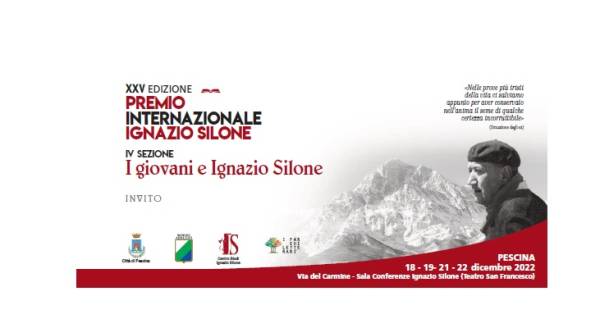 Parco: Il Premio Internazionale Ignazio Silone incontra i giovani