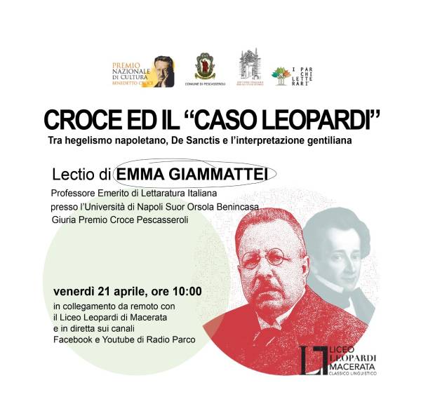 Parco: Croce ed il caso Leopardi. Tra hegelismo napoletano, De Sanctis e l'interpretazione gentiliana