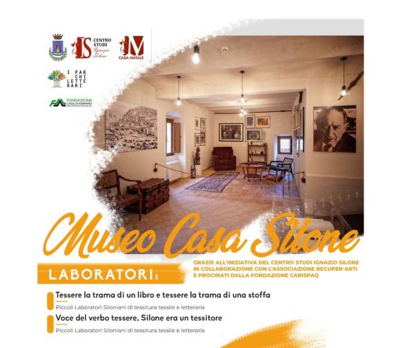 Parco: Tessere la trama di un libro e la trama di una stoffa. Piccoli laboratori Siloniani