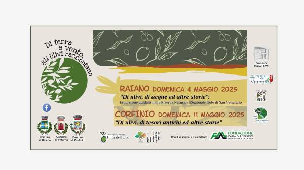 Parco: Di terra e vento gli ulivi raccontano a Raiano e Corfinio