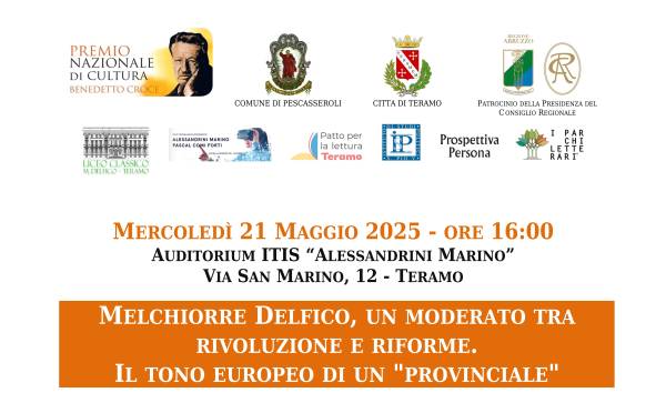 Parco: Melchiorre Delfico, un moderato tra rivoluzione e riforme. Il tono europeo di un provinciale 