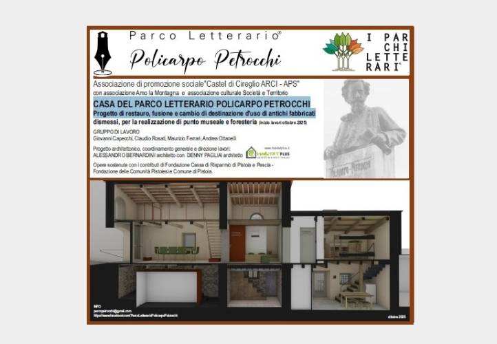 Foto: Al via i lavori per la Casa del Parco Letterario Policarpo Petrocchi a Castello di Cireglio (Pistoia